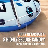 Sunlite Sports Inflatable River Tube Float - 2 Person with Canopy & Cooler - image 3