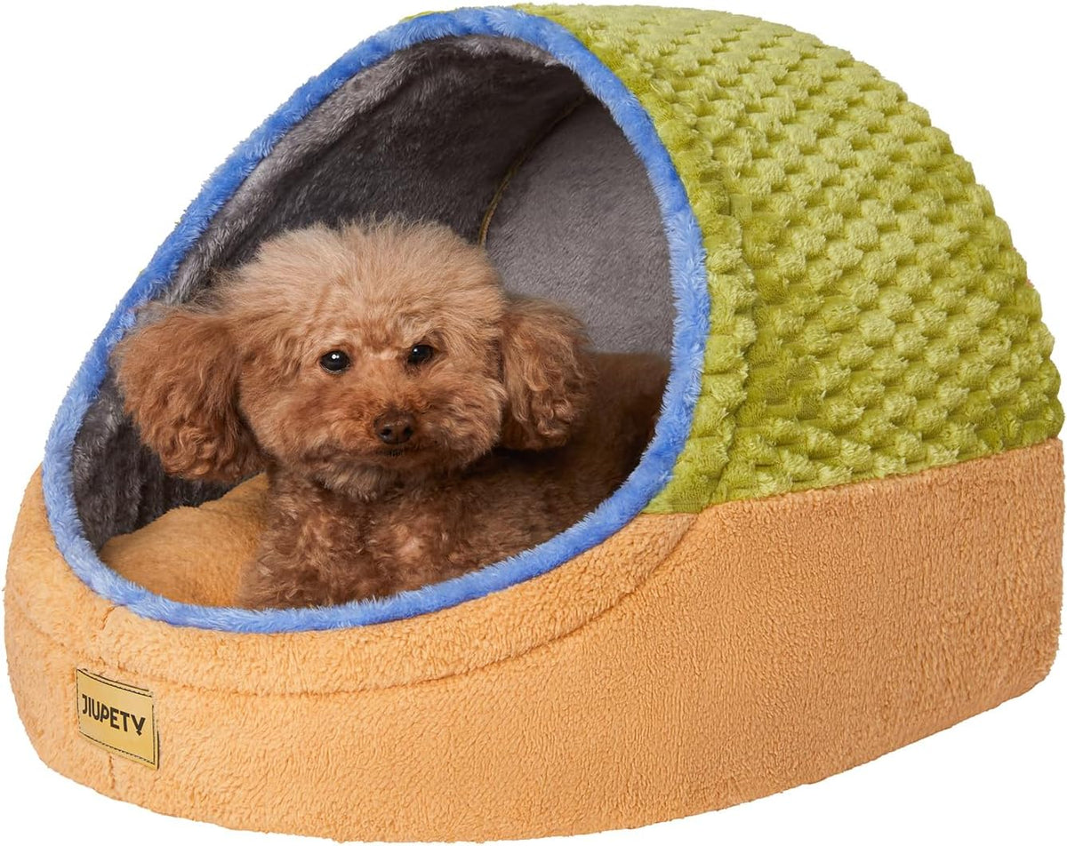 Cute Cat Beds for Indoor Cats, Cave Bed for Kittens - Large / Green