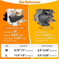 Pitbull Dog Muzzle for Large Medium Dogs Prevent Biting Scavenging – Essentials for Dogs - Brown / M [Snout Cir: 9.75"-11"] - image 4