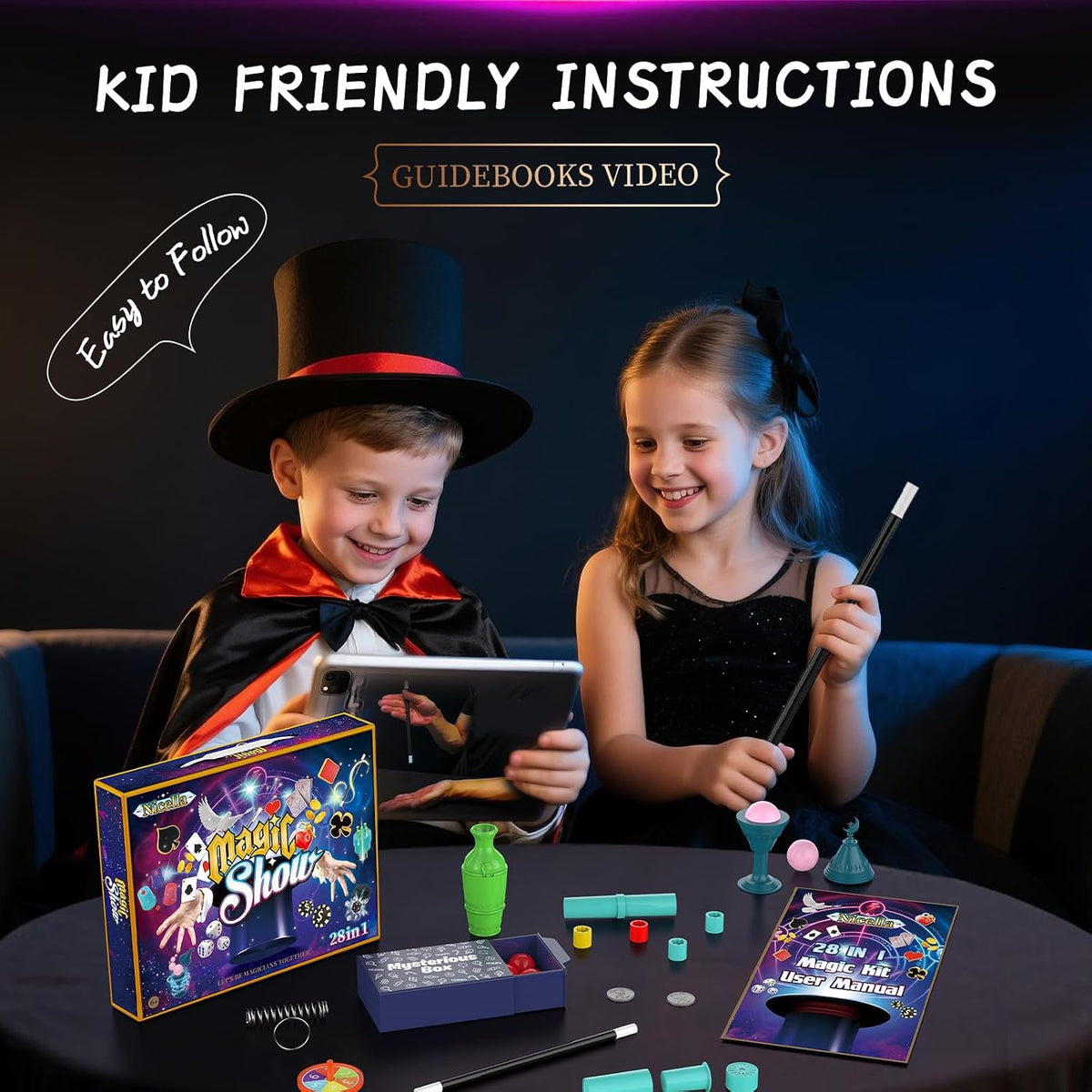 Nicella Magic Kit, 208+Magic Tricks for Kids Age 6-8 - image 4