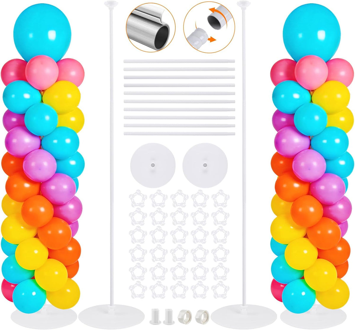 Balloon Stand Kit Set of 2 - White