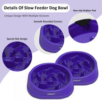 YINEYA Slow Feeder Dog Bowl for Medium Dogs - Small / I - Purple - image 4