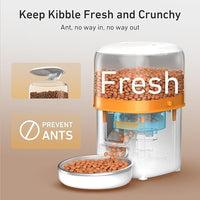 Automatic Cat Feeders - 3L Cat Food Dispenser Easy to Use, Timed Automatic Pet Feeder with Over 180-day Battery Life, 1-6 Meals Dry Food Programmable Portion Control Also for Dogs