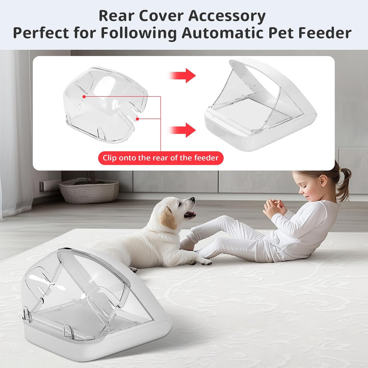 Rear Cover for Automatic Microchip Cat Pet Feeder - Rear Cover / 1 Pack - image 4