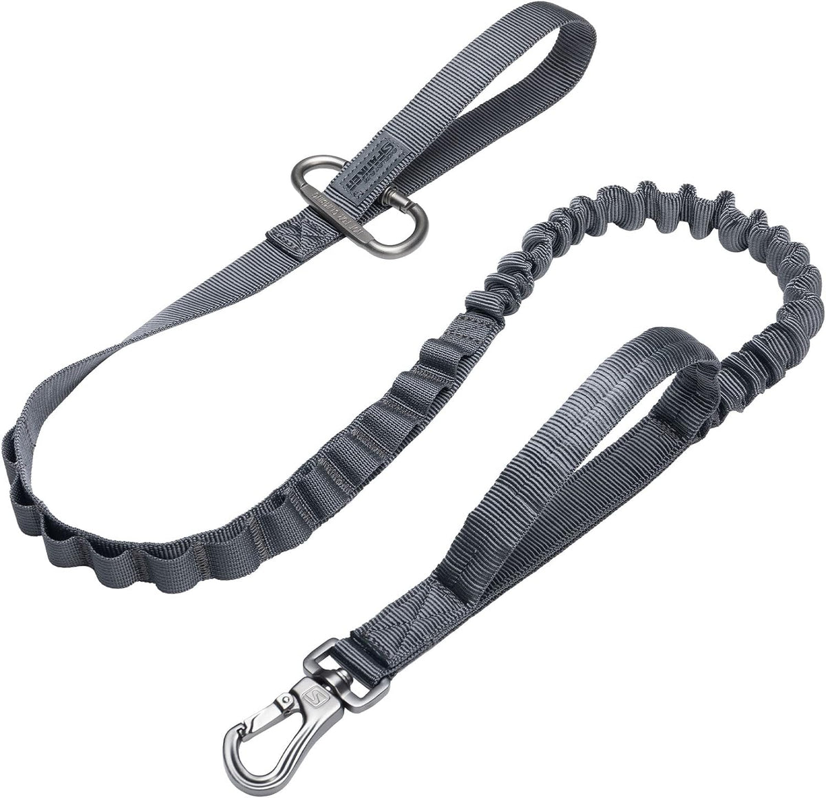 EXCELLENT ELITE SPANKER Tactical Military Bungee Nylon Dog Leash - Grey