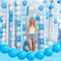 PartyWoo 100 white 6 inch linking balloons for garlands and arches - view 11