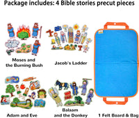 CHEFAN Noah's Ark Felt Board Bible Stories - Adam and Eve & Other 3 Bible Stories Set - image 2