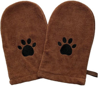 Penny & Niko Microfiber Pet Towel Mitts - Standard - 2 pack / brown