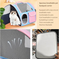 【See-Through Bubble Window】 Pet Carrier Backpack for Cats & Small Dogs | Bubble Backpack with Breathable Mesh | for Travel, Hiking, Camping & Outdoor | Hands-Free Pet Carrier for Animals Up to 15lbs