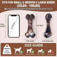 Dog Chew Toys for Aggressive Chewers - 2 Bacon & 1 Beef - image 2