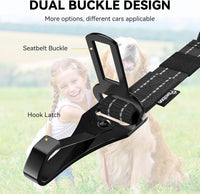 Pawaboo 2Pack Dog Car Seatbelt - AB-Black+Black - image 3
