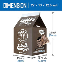 Cat Condo Scratcher Post Cardboard, Milk Box Shape Cat Scratching House Bed, Black Color