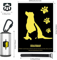 Metal Dog Poop Bag Holder 2-Pack w/Leash Clip - Silver / 2 Count (Pack of 1) - image 4