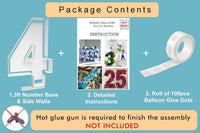 JoyBox Design 3FT DIY Mosaic Balloon Number 1 Frame - Number 4 - image 3