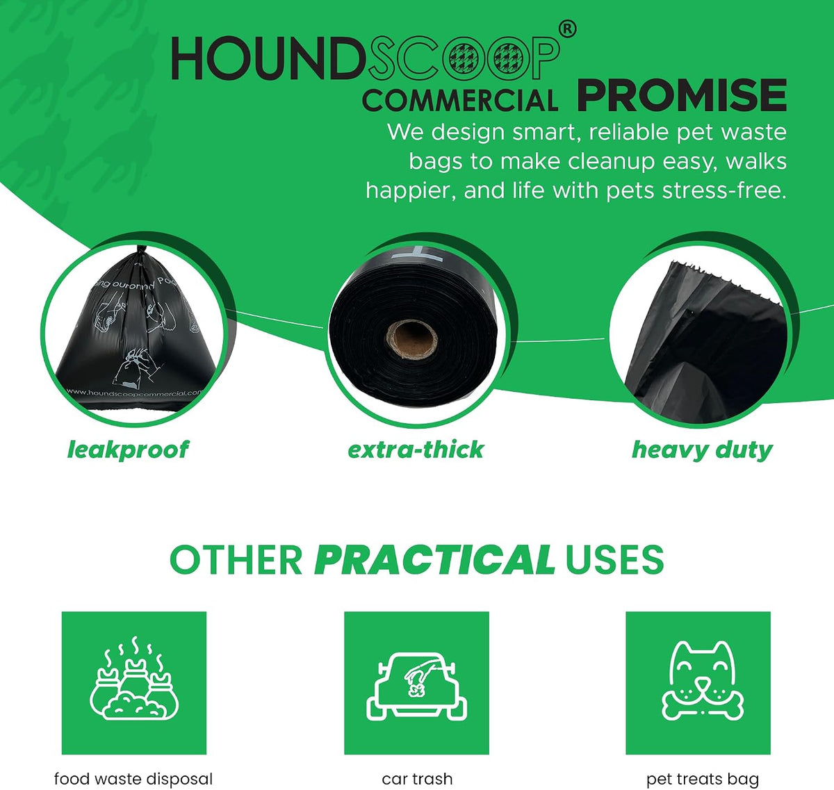 2000 Ct Pet Waste Bags on Roll for Poop Station Dispensers – Essentials for Dogs - image 3