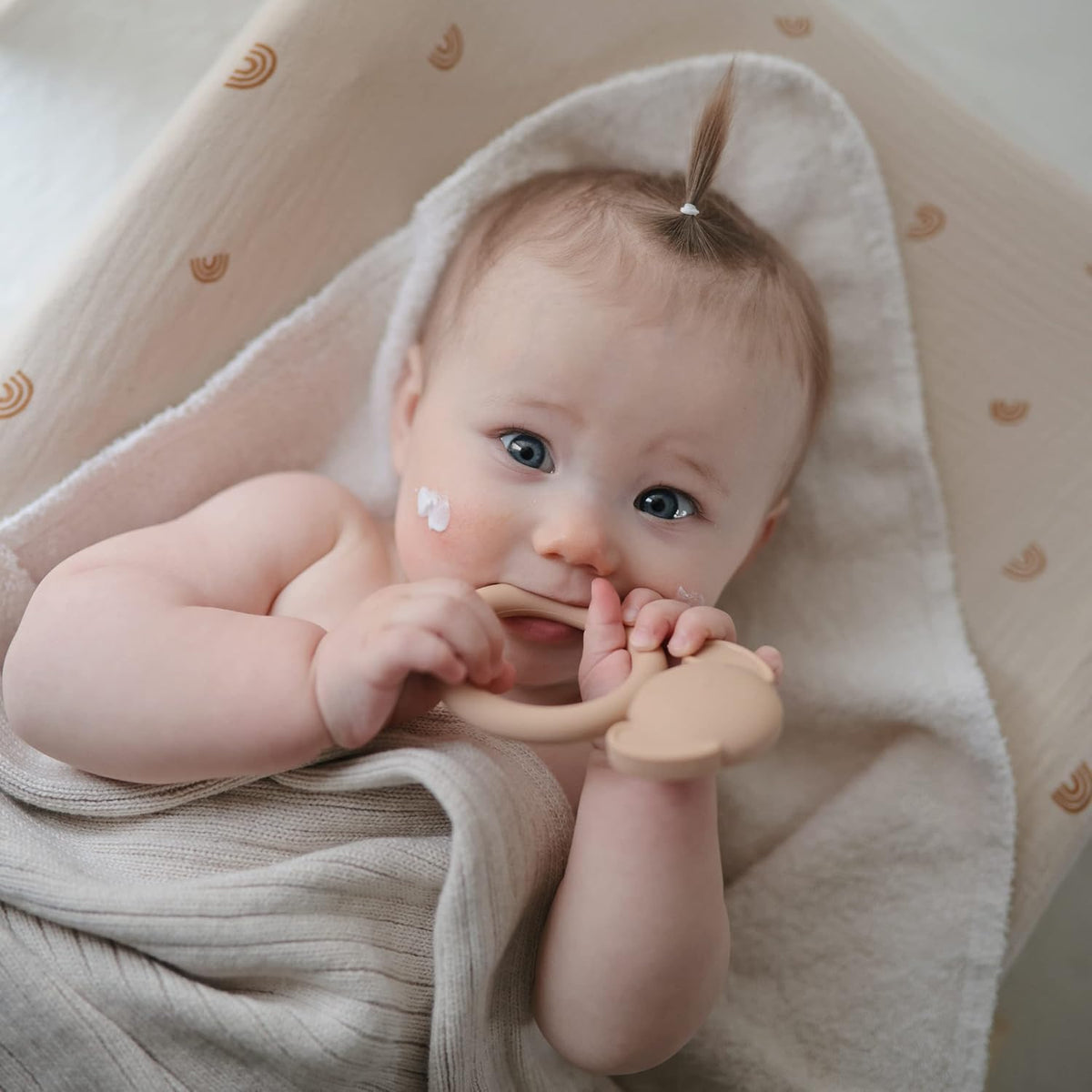 mushie Silicone Baby Teether Toy - Brown - image 4