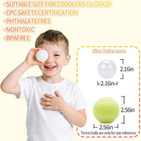 Ball Pit Balls for Kids, Plastic Refill 2.2 Inch Balls - Pear White+Clear - image 4