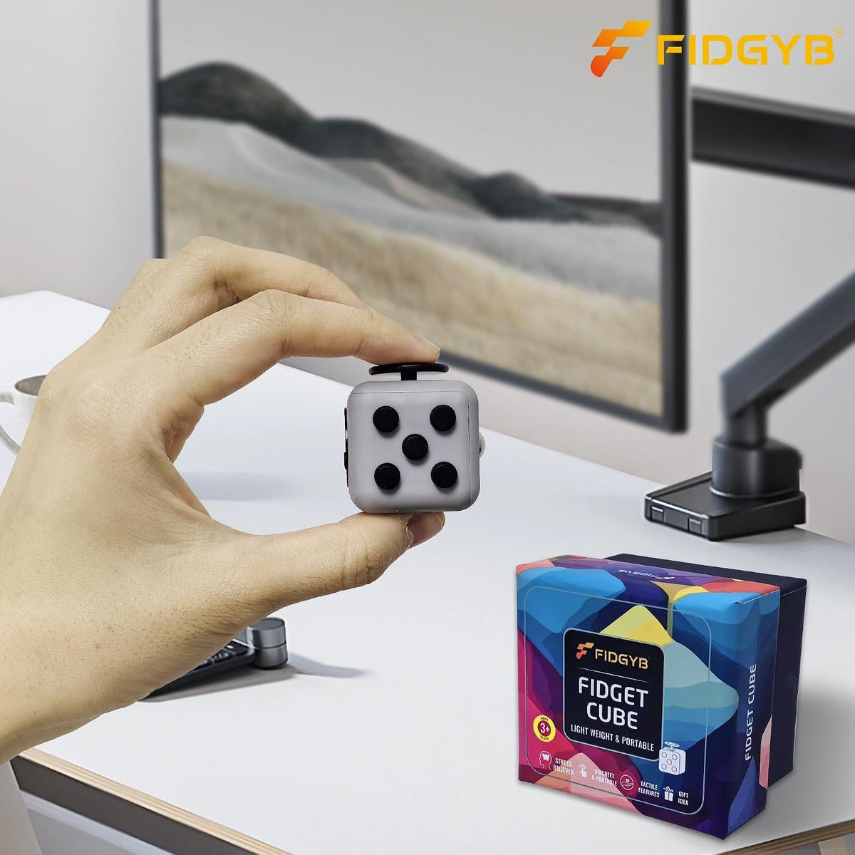 Cube Fidget Toy for Adults & Kids, Smooth - LGB+CAMO - image 4