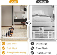 Dog Gate Indoor,18"-45" Adjustable Extra Wide Metal Short Dog Gate to Step Over, 10" Tall Small Pet - 18-45''W*14''H / White - image 4