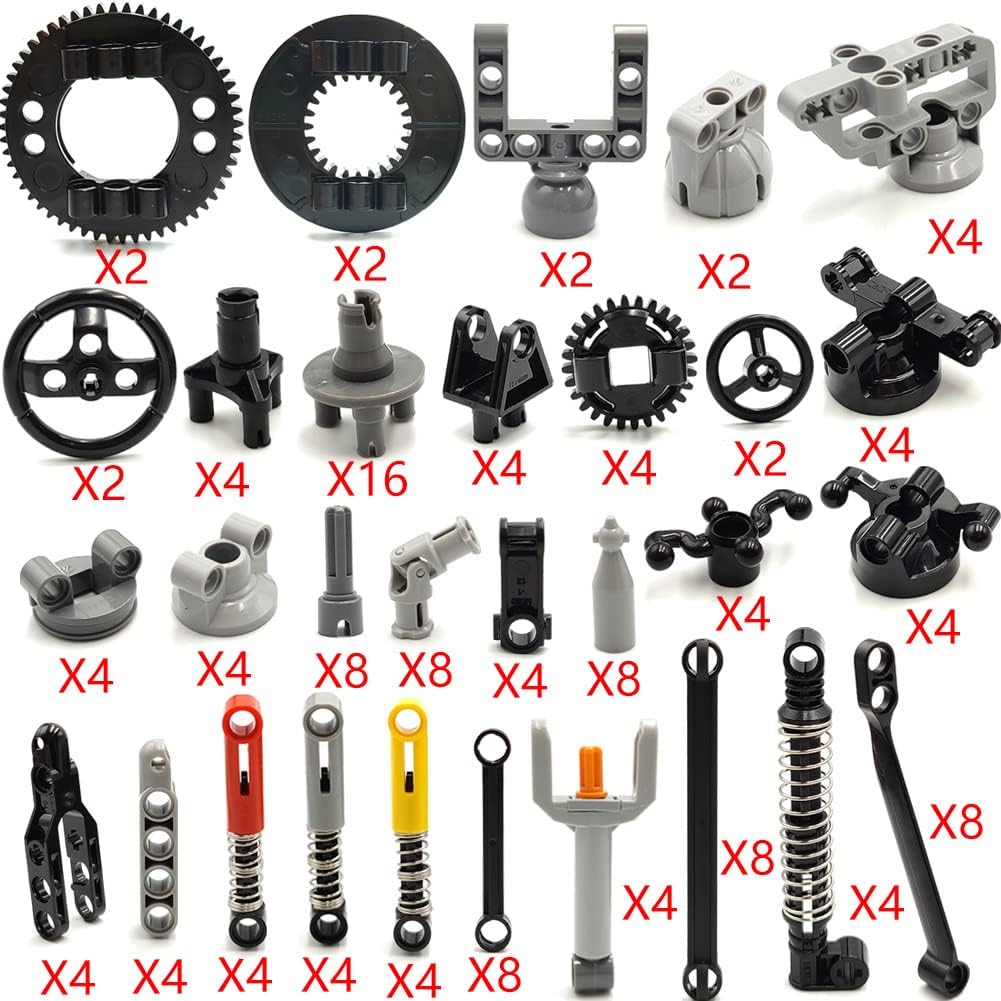 dspitwod 420 piece technic parts set with liftarms, beams, axles and connectors - view 4