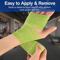 LDIWEE 24 Pack Self Adhesive Bandage Wrap 4 inch, Elastic Cohesive Bandage Wrap Vet Wrap for Dogs, Grip Tape for Athletic, Sports, First Aid Medical, Wrist, Ankle Sprains, Swelling
