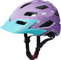 OnBros Kids Bike Helmet Boys Girls Youth Visor Adjustable 50-57CM – Fun for Kids & Family - A-Purple Butterfly[HOT]