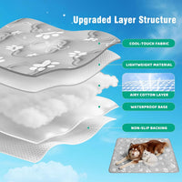 Dog Cooling Mat, Extra Large Cooling Dog Bed Mat for Indoor & Outdoor, Q-Max>0.5, Machine Washable - Grey / X-Large - image 2