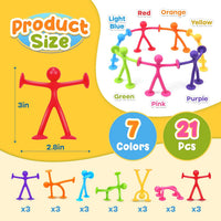 OleOletOy Suction Fidget Toys for Kids: 21 Pack Stretchy Sensory Toys – Fun for Kids & Family - 21 Pack - image 3