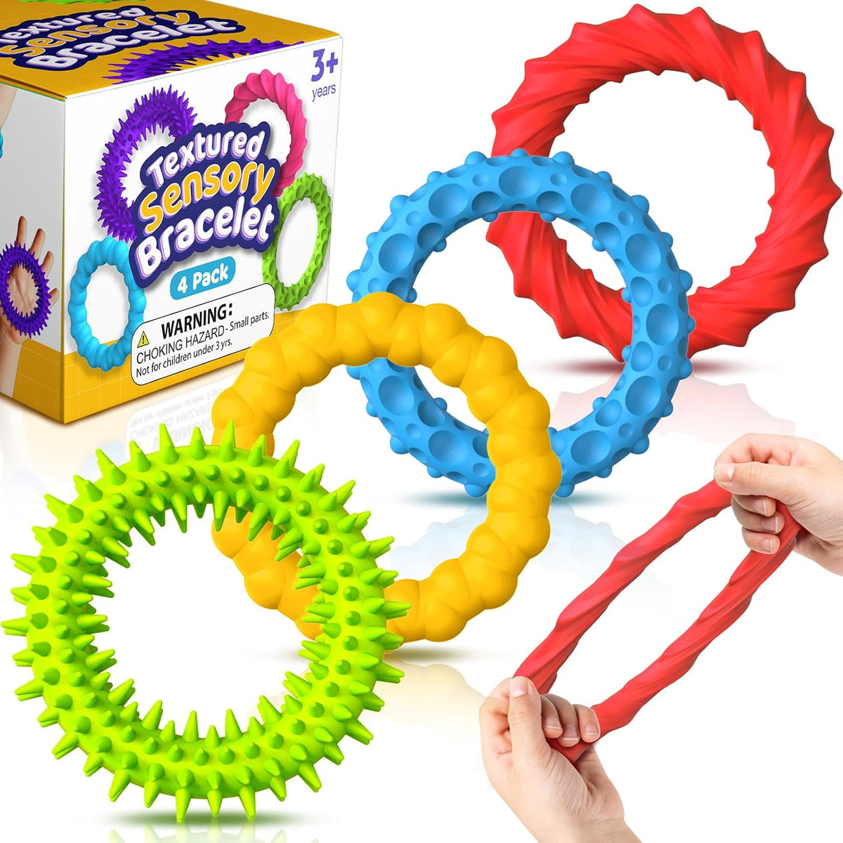 Sensory Toys Fidget Prizes for Kids Adults 4 Pack Stretchy - 4 Pack / 4