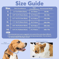 IDOMIK Dog Recovery Collar, Waterproof Soft Dog Cone After Surgery, Comfy Protective Elizabethan Collar Alternative for Dogs Cats, Adjustable Pet Neck Donut Cone Anti-Licking Biting Wounds,Blue,L