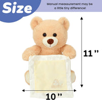 Hopearl Peek A Boo Cow Interactive Repeats What You Say Plush Diary - Bear with Blanket - image 2