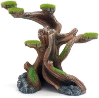 relaqcc Reptile Decor Aquarium Decorations Artificial Moss Resin Fish - Small-A