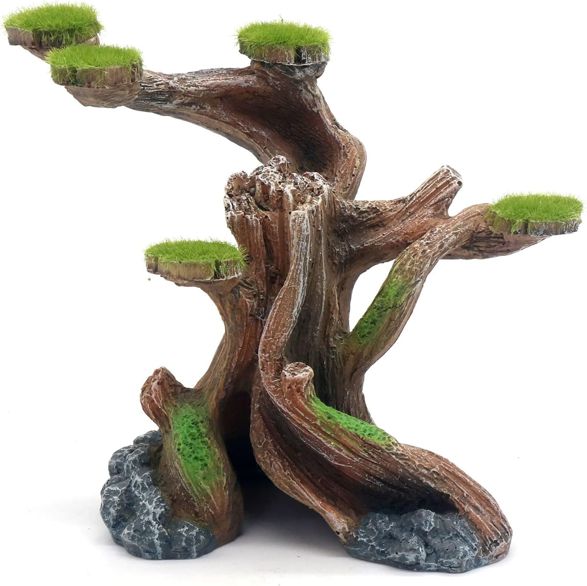 relaqcc Reptile Decor Aquarium Decorations Artificial Moss Resin Fish - Small-A