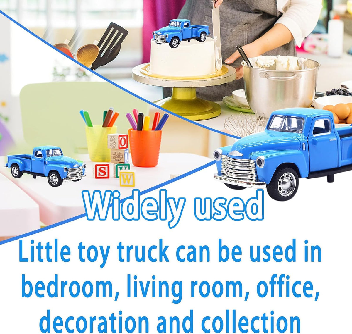 Little Blue Truck Toy,1:32 Pull Back Cars Toy for Kids Boys Girls – Fun for Kids & Family - Blue - image 2