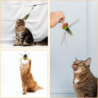Cat Insect Feather Toys Replacement Cat Toy Wand Refills - Style 8 - image 3