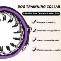 Martingale No Pull Dog Collar for Large Medium Small Dogs - S (11"-15" Neck, 1" Wide) / Black Purple - image 2