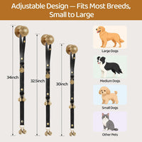 Kytely Leather Dog Doorbells to Go Outside - Black - image 4