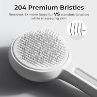Self Cleaning Slicker Cat Brush - Skin Friendly Shedding Grooming Tool for Dogs & Cats, Pet Supplies Accessories, Deshedding Comb for Short Long Haired Kittens, Massage Function to Removes Loose Fur
