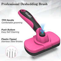 Dipoo Self Cleaning Shedding Brush - Pink - image 2