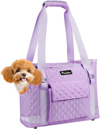 Pawaboo Dog Purse Carrier for Small Dogs with Pocket - P-Purple