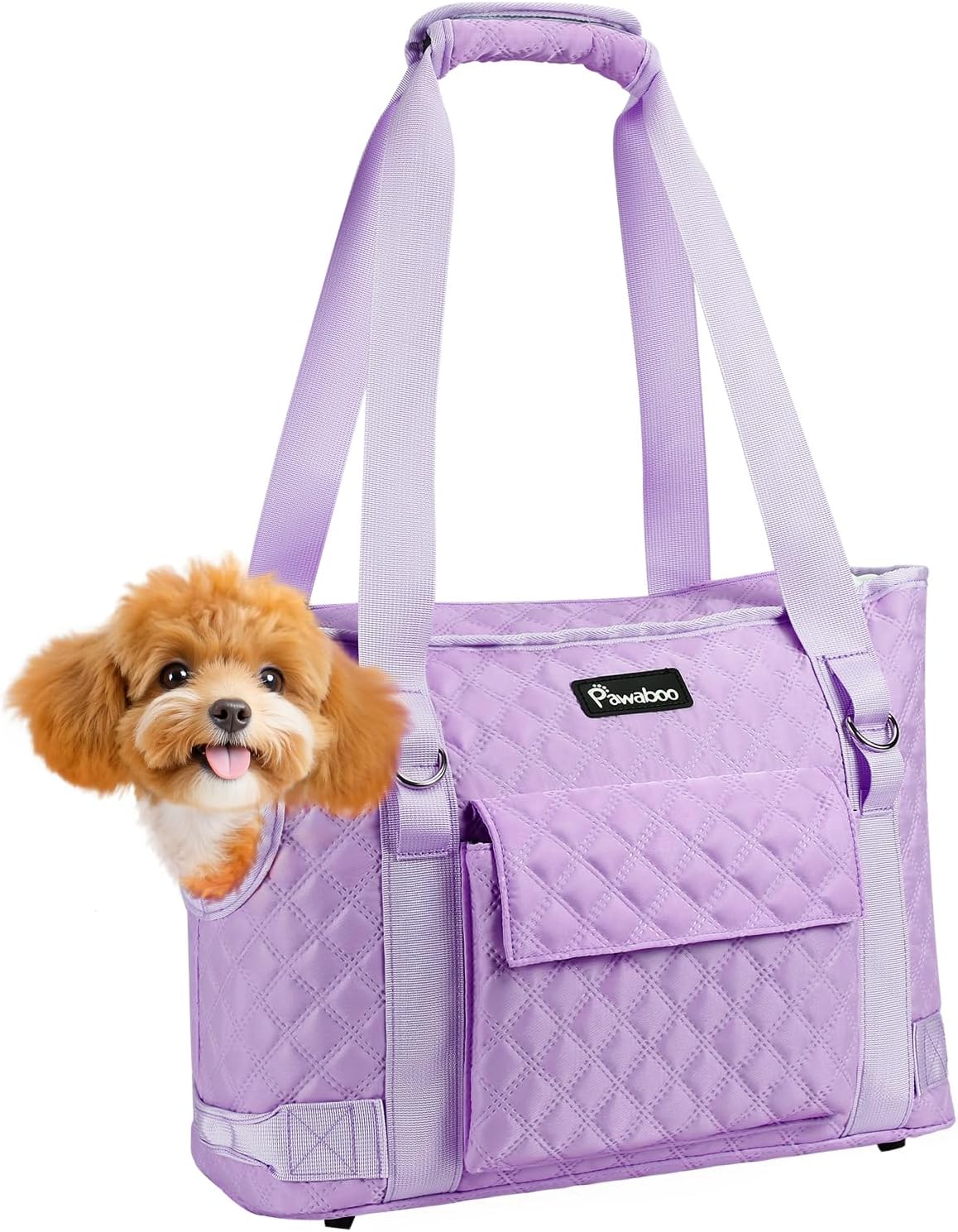 Pawaboo Dog Purse Carrier for Small Dogs with Pocket - P-Purple