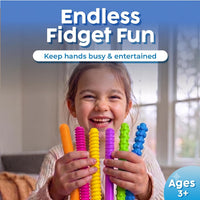 BUNMO Stretchy Strings, Stimulating & Fun Fidget Toys for Kids - Sensory Worms - 6 Pack - image 4