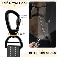 Pawaboo 2Pack Dog Car Seatbelt - AB-Black+Black - image 2