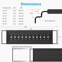 NICREW C10 24/7 LED Aquarium Light for Plants, 12-18 Inches, Full Spectrum Fish Tank Light with Timer, Brightness Adjustable