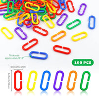 JIALEEY 100PCS Plastic Chain Links, Children's Learning Toy - image 2