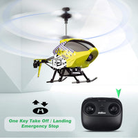 U12S Mini RC Helicopter with Camera Remote Control Helicopter Blue – Fun for Kids & Family - Yellow - image 4