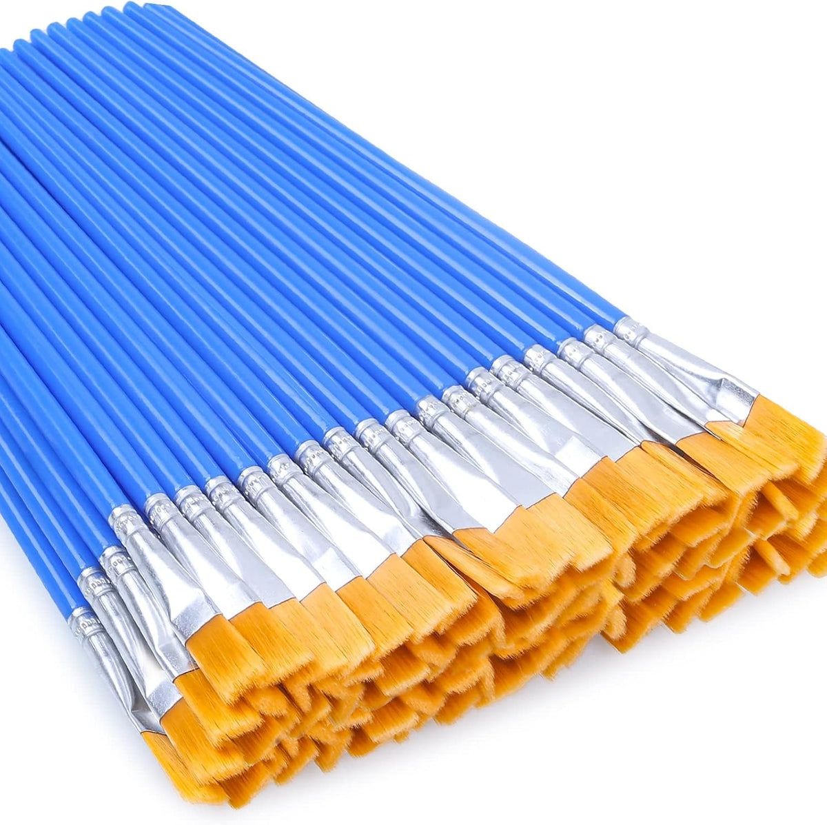 50 Pcs Flat Paint Brushes for Touch Up - 50 Pcs Flat Paint Brushes / 50 Count