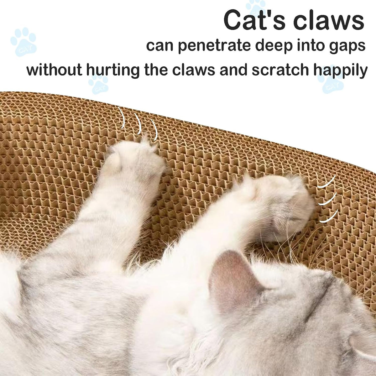 Cat Scratcher Bed 23.6x14.9” Extra Large Cardboard Cat Scratching Bed – Essentials for Cats - 1PC-23.6 x 14.9 x 3.9 inches - image 4