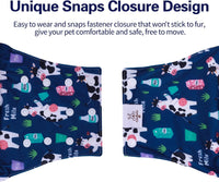 CuteBone Washable Dog Diapers Male with Snaps Reusable 3pcs a Pack - Buttons-Cow&Lion&Dog / S(11"-14") - image 2