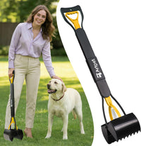 32" Dog Pooper Scooper, Long Handle Scoop for Yard & Grass – Essentials for Dogs - Sun Yellow